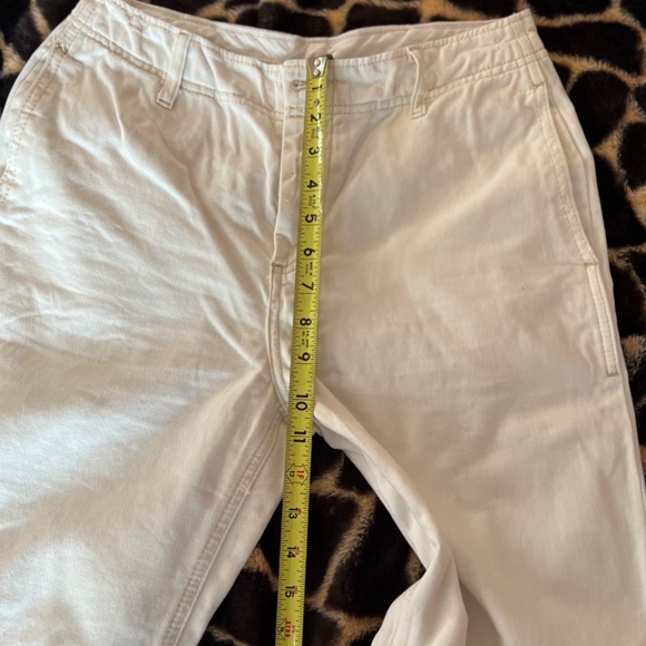 Free People Wide Leg Chino Pants 100% Cotton  SZ 4 Waist 28 Button Fly Relaxed - Picture 6 of 16